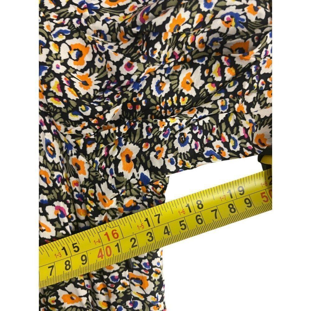 Boden Womens Midi Dress UK 16 US 12 Multicolor Floral Satin Tea V-Neck D0467 NWT - Picture 9 of 11